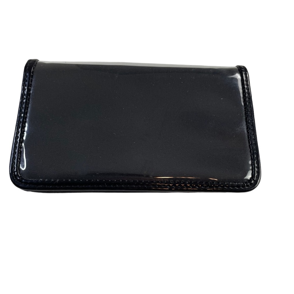 BUXTON Black Patent ID Credit Card Wallet Purse